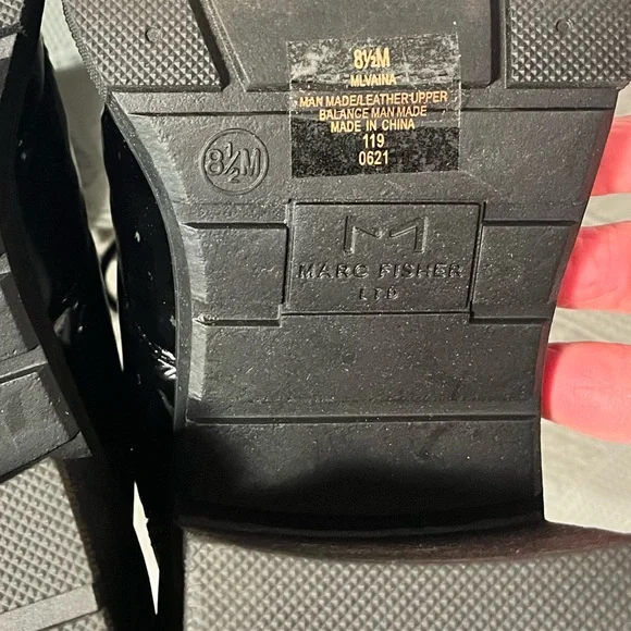 Marc Fisher Limited black combat boots- size 8.5 - Picture 15 of 15